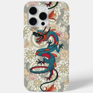Funda Para iPhone 15 Pro Max tatuaje de dragón ligero