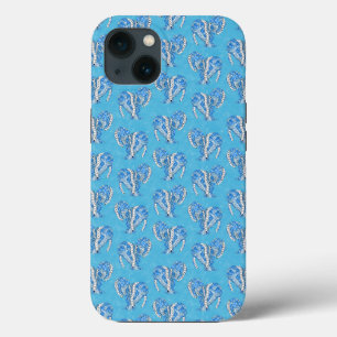 Funda Para iPhone 13 Tatuaje tribal Manatees Ocean Blue