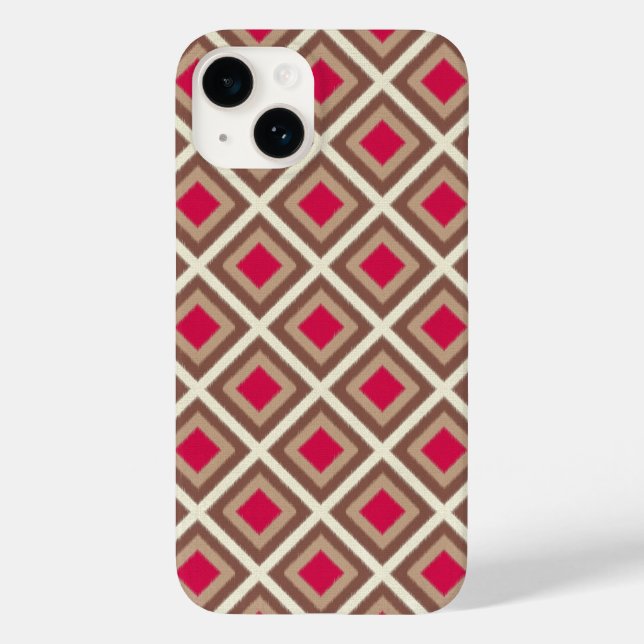 Funda De Case-Mate Para iPhone Taupe, Taupe ligero, Taylor de Ikat caliente (Reverso )