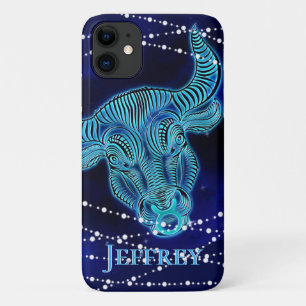 Funda Para iPhone 11 Tauro en azul oscuro II
