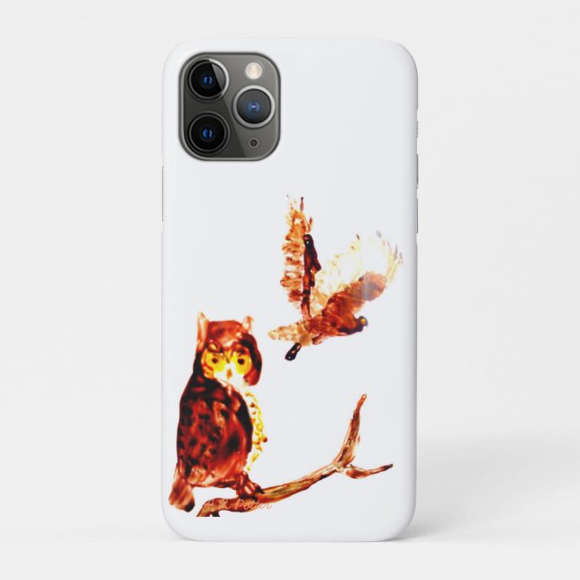 Funda De Case-Mate Para iPhone Tawny Brown Owls Art (Reverso)