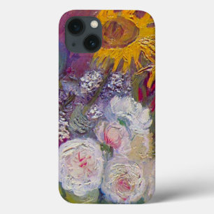 Funda Para iPhone 13 Tazón con girasoles y Rosas por Vincent van Gogh