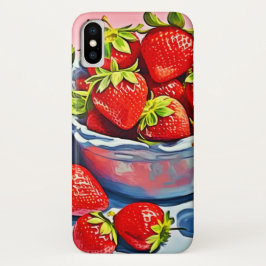 Funda Para iPhone X Tazón de fresa fresca