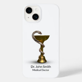 Funda Para iPhone 14 De Case-Mate Tazón de serpiente de bronce Hygieia Caduceus médi
