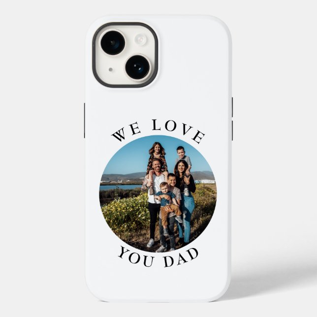 Funda De Case-Mate Para iPhone Te Ama La Foto Del Círculo De Papá (Reverso )