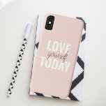 Funda Para iPhone XS Max Te Amas Positivamente Hoy Cita Rosa Pastel<br><div class="desc">Te Amas Positivamente Hoy Cita Rosa Pastel</div>