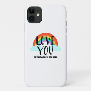 Funda Para iPhone 11 Te amo al arcoiris y a la espalda