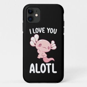 Funda Para iPhone 11 Te Amo Alotl Axolotl El día de San Valentín
