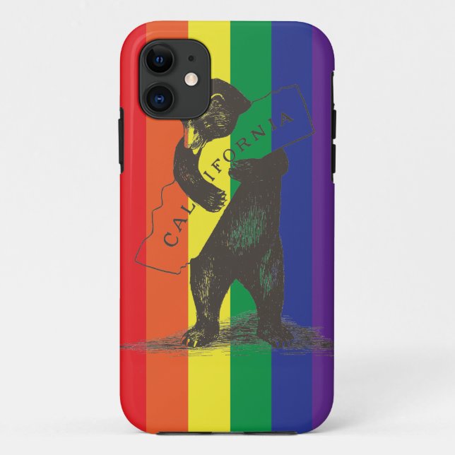 Funda De Case-Mate Para iPhone Te amo California--Arco iris (Reverso)