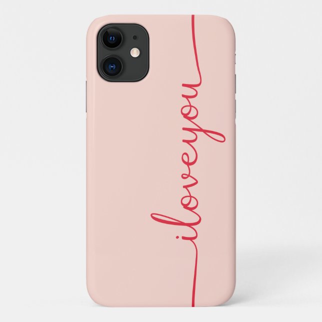 Funda De Case-Mate Para iPhone Te amo en rojo (Reverso)