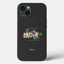 Funda Para iPhone 13 Te Amo Mamá Diseño Floral