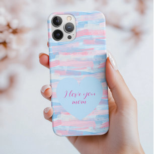 Funda Para iPhone 15 Pro Te Amo Mamá - Personalizable Pastel Moderno