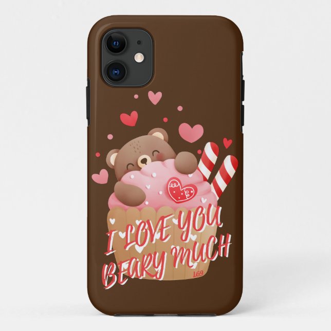 Funda De Case-Mate Para iPhone TE AMO MUCHÍSIMO divertido día de San Valentín (Reverso)
