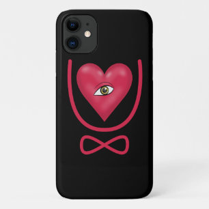 Funda Para iPhone 11 Te amo por siempre Ojo corazón U eternidad
