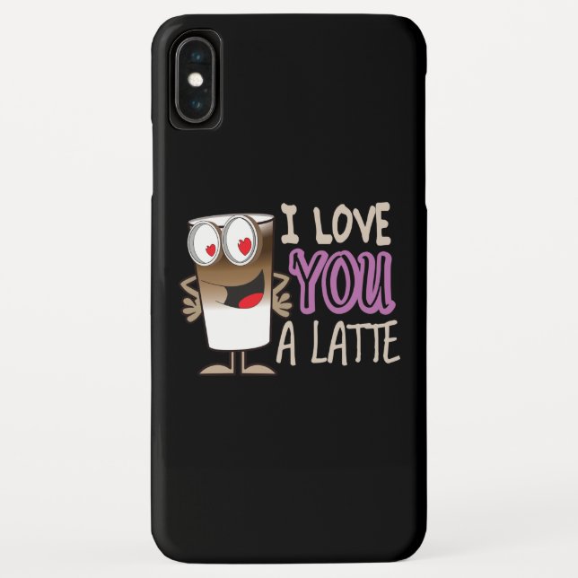 Funda De Case-Mate Para iPhone Te amo un latte (Reverso)