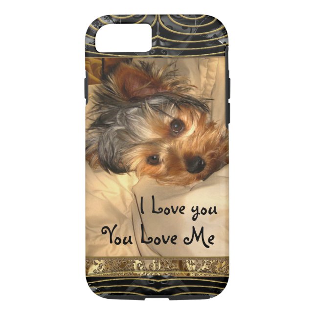 Funda De Case-Mate Para iPhone Te amo Yorkie VII (Reverso)