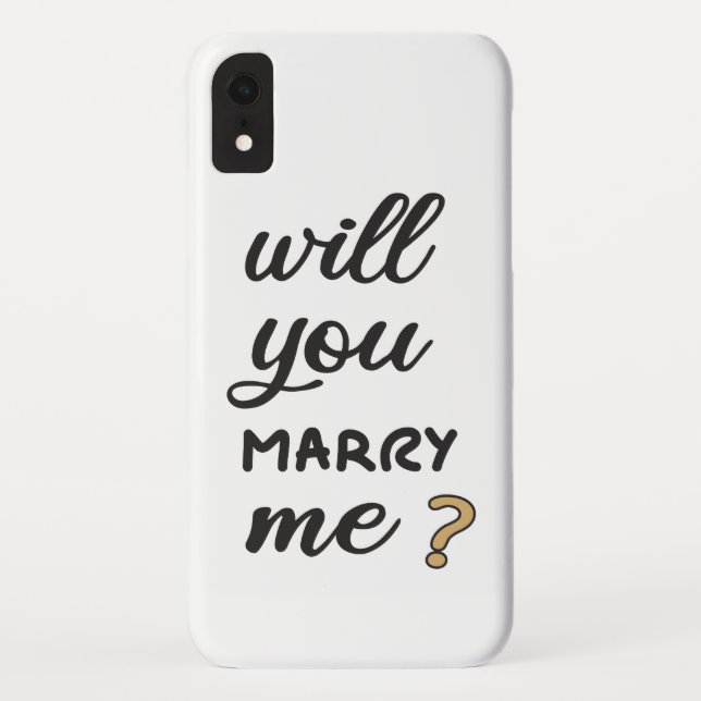 Funda De Case-Mate Para iPhone ¿Te casarás conmigo? (Reverso)