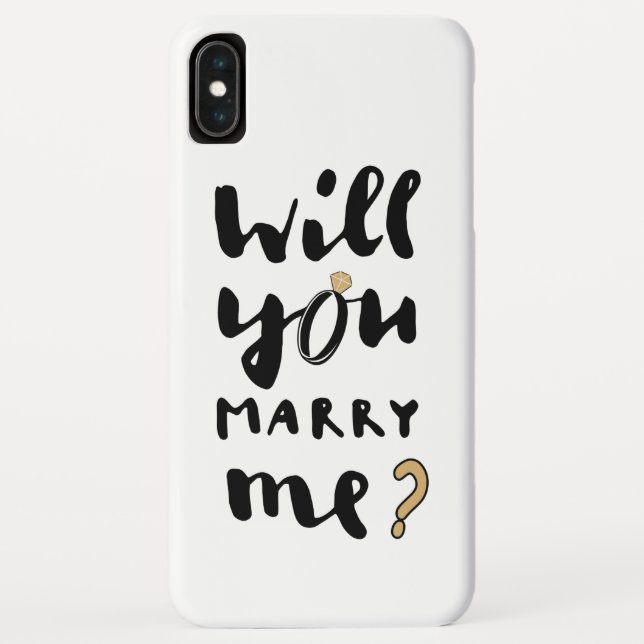 Funda De Case-Mate Para iPhone ¿Te casarás conmigo (Reverso)