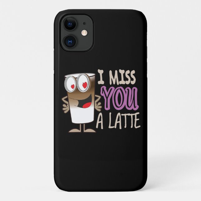 Funda De Case-Mate Para iPhone Te echo de menos un latte (Reverso)