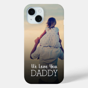 Funda Para iPhone 15 Te queremos papá, foto personalizada del día del p