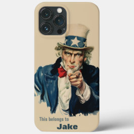Funda Para iPhone 13 Pro Max Te Quiero | Tío Sam Poster de reclutamiento Ejérci