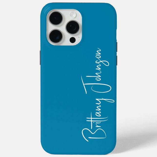 Funda De Case-Mate Para iPhone Té verde con monograma (Reverso )