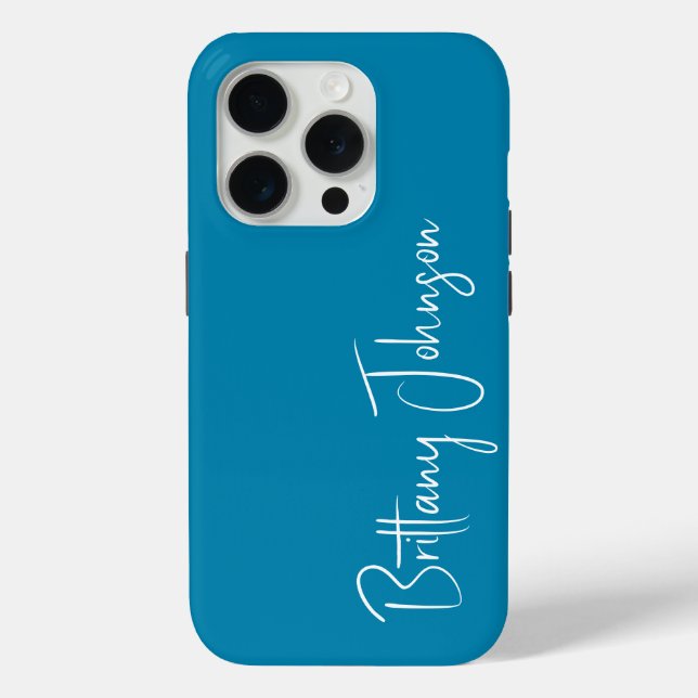 Funda De Case-Mate Para iPhone Té verde con monograma (Reverso )