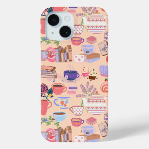 Funda Para iPhone 15 Té Y Libros