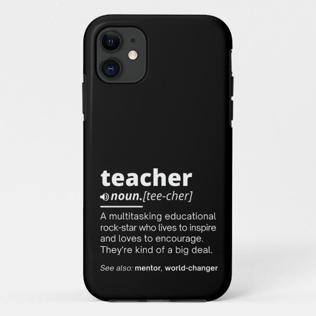 Funda De Case-Mate Para iPhone Teacher Definition - Funny Teaching School Teacher (Reverso)