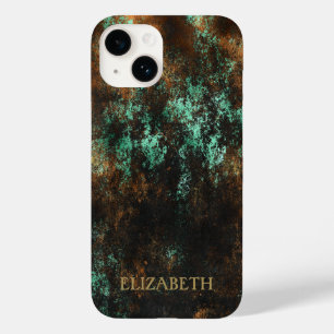 Funda Para iPhone 14 De Case-Mate Teal Cooper Patina Metálico