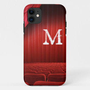 Funda Para iPhone 11 Teatro de Cortina Roja Monograma IPHONE 5 Funda