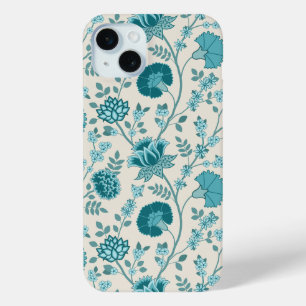 Funda Para iPhone 15 Mini Teatro jacobeo floral grande en crema