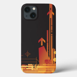 Funda Para iPhone 13 Technical halftone background 2