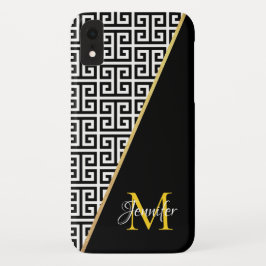 Funda Para iPhone 14 Pro Max De Case-Mate Tecla griega diagonal de Relieve metalizado dorado