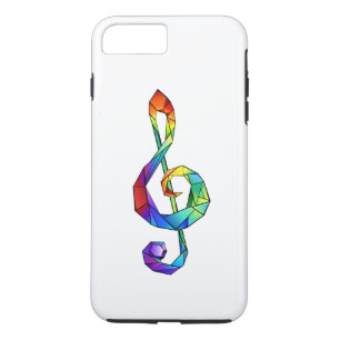 Funda Para iPhone 8 Plus/7 Plus Tecla musical arcoiris tremendo clef