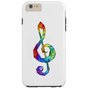 Funda Resistente Para iPhone 6 Plus Tecla musical arcoiris tremendo clef