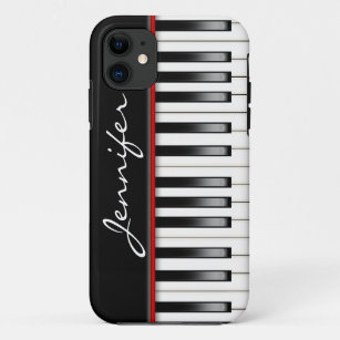 Funda Para iPhone 11 Teclado de piano con nombre