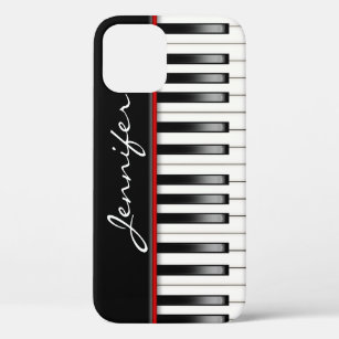 Funda Para iPhone 12 Teclado de piano con nombre