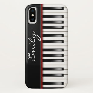 Funda Para iPhone XS Teclado de piano con nombre