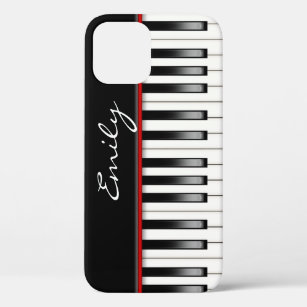 Funda Para iPhone 12 Pro Teclado de piano con nombre