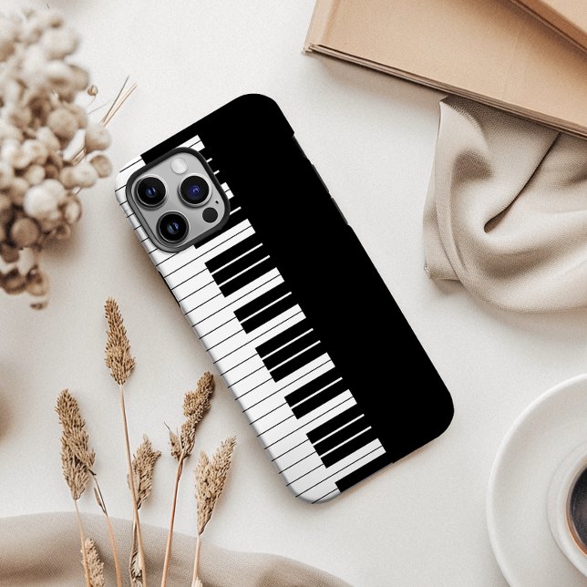 Funda De Case-Mate Para iPhone Teclado de piano negro (Show your love for music with our piano keyboard phone case—elegant, unique, and a perfect fit!)