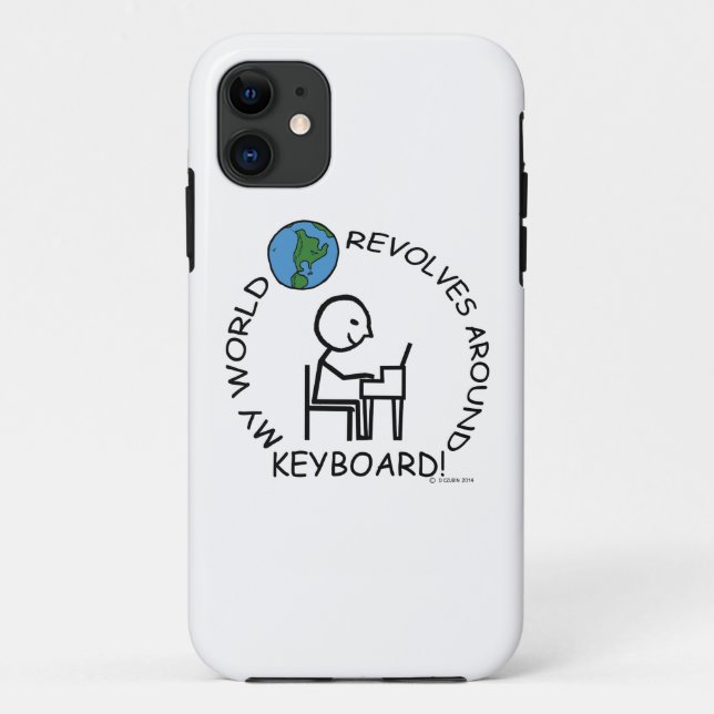 Funda De Case-Mate Para iPhone Teclado - El mundo gira (Reverso)