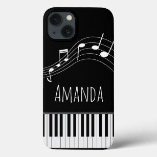 Funda Para iPhone 13 Teclado piano y notas musicales
