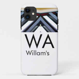 Funda Para iPhone 11 Teclas de piano blancas y negras añaden letra inic