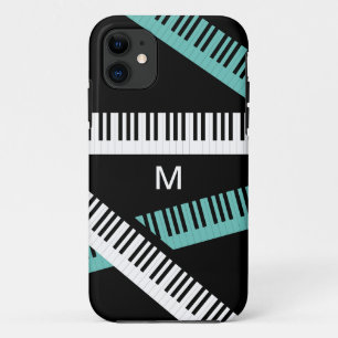 Funda Para iPhone 11 Teclas de Piano Instrumento Musical Monograma Mode