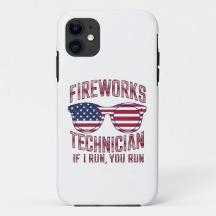 Funda Para iPhone 11 Técnico de fuegos artificiales 4 de julio divertid