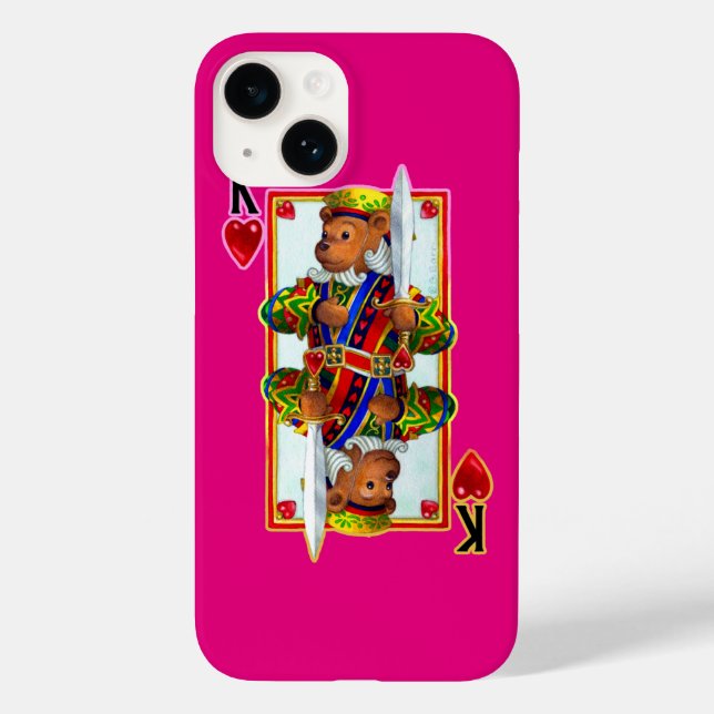Funda De Case-Mate Para iPhone Teddy Bear King of Hearts iPhone 6 Funda (Reverso )