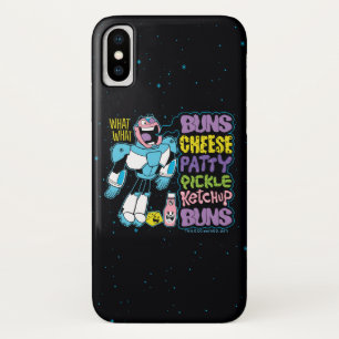 Funda Para iPhone X Teen Titans Go! Cyborg Burger Rap