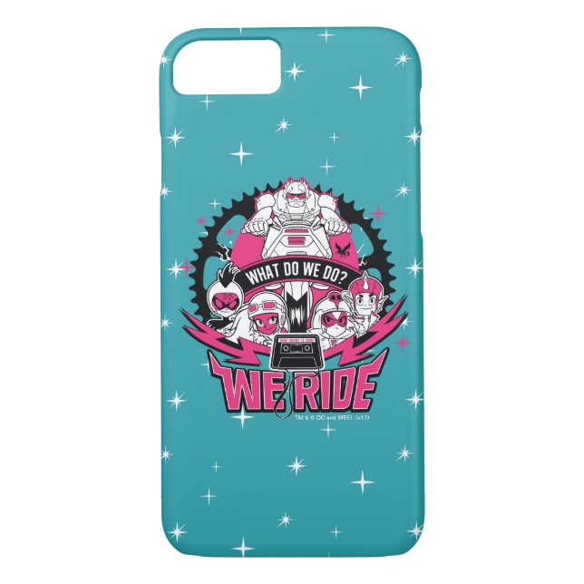 Funda De Case-Mate Para iPhone Teen Titans Go! | "We Ride" Retro Moto Graphic (Reverso)