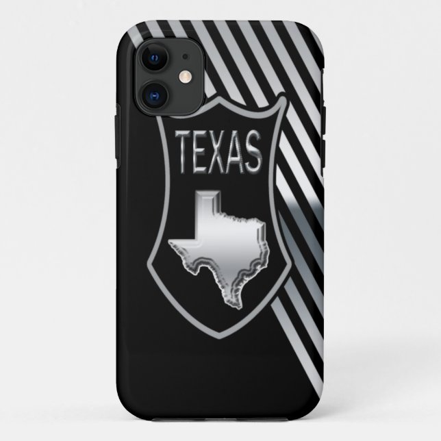Funda De Case-Mate Para iPhone Tejas de plata y negro (Reverso)